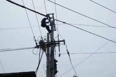更換絕緣導(dǎo)線，拆除舊電桿，心里電桿，有效降低線路損耗
