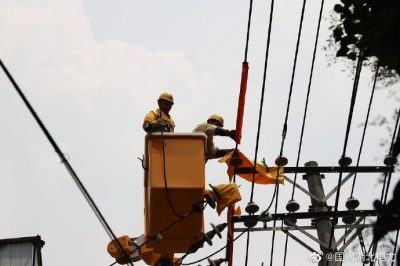 武漢供電公司在10千伏英武線(xiàn)開(kāi)展帶電作業(yè)