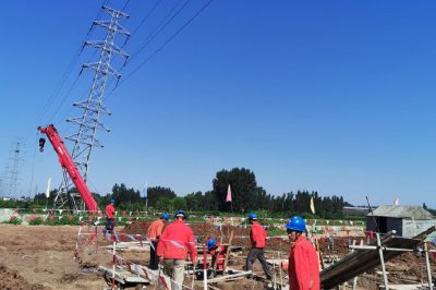 拆除110千伏盤辛、盤蔣線27號鐵塔嚴重傾斜