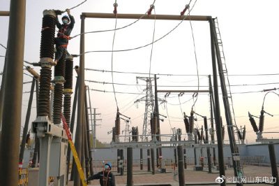 米山110千伏變電站乙變?cè)鋈莨こ坛晒λ碗娡哆\(yùn)