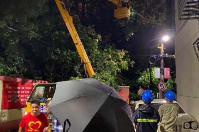 無(wú)懼大風(fēng)，連夜搶修供電線路