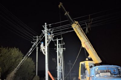 電力搶修忙，深夜不打烊